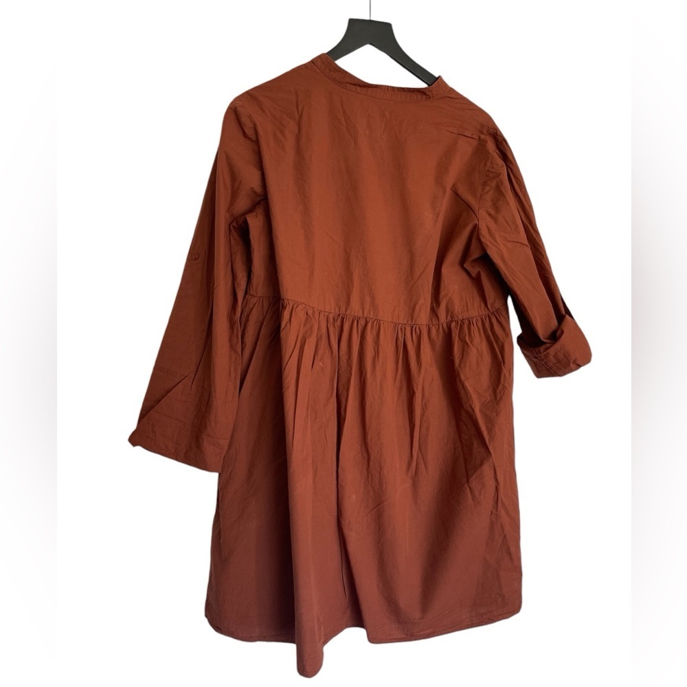 Gap Rustic Orange Maternity Button Down Dress - image 4